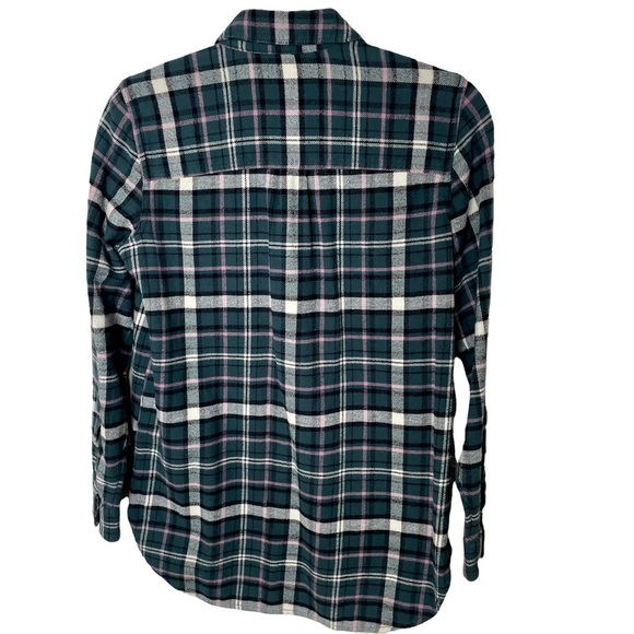 Madewell Classic Ex-Boyfriend Baywood Plaid Flannel Button Down Shirt XS - Picture 3 of 4